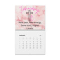 2026 Manifestation Wall Calendar — Monthly Affirmations & Flower Design