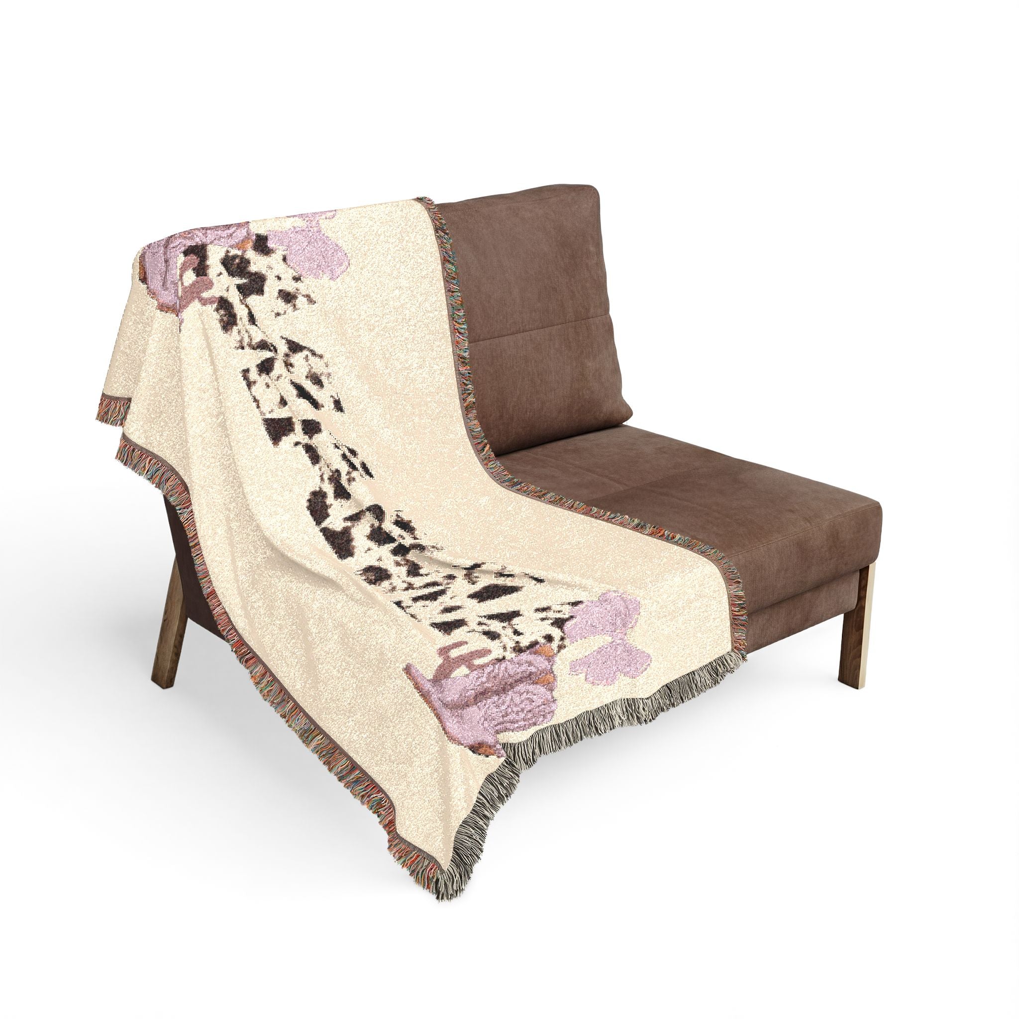 Cactus and Cowboy Boots Woven Blanket | Southwestern Desert Pattern