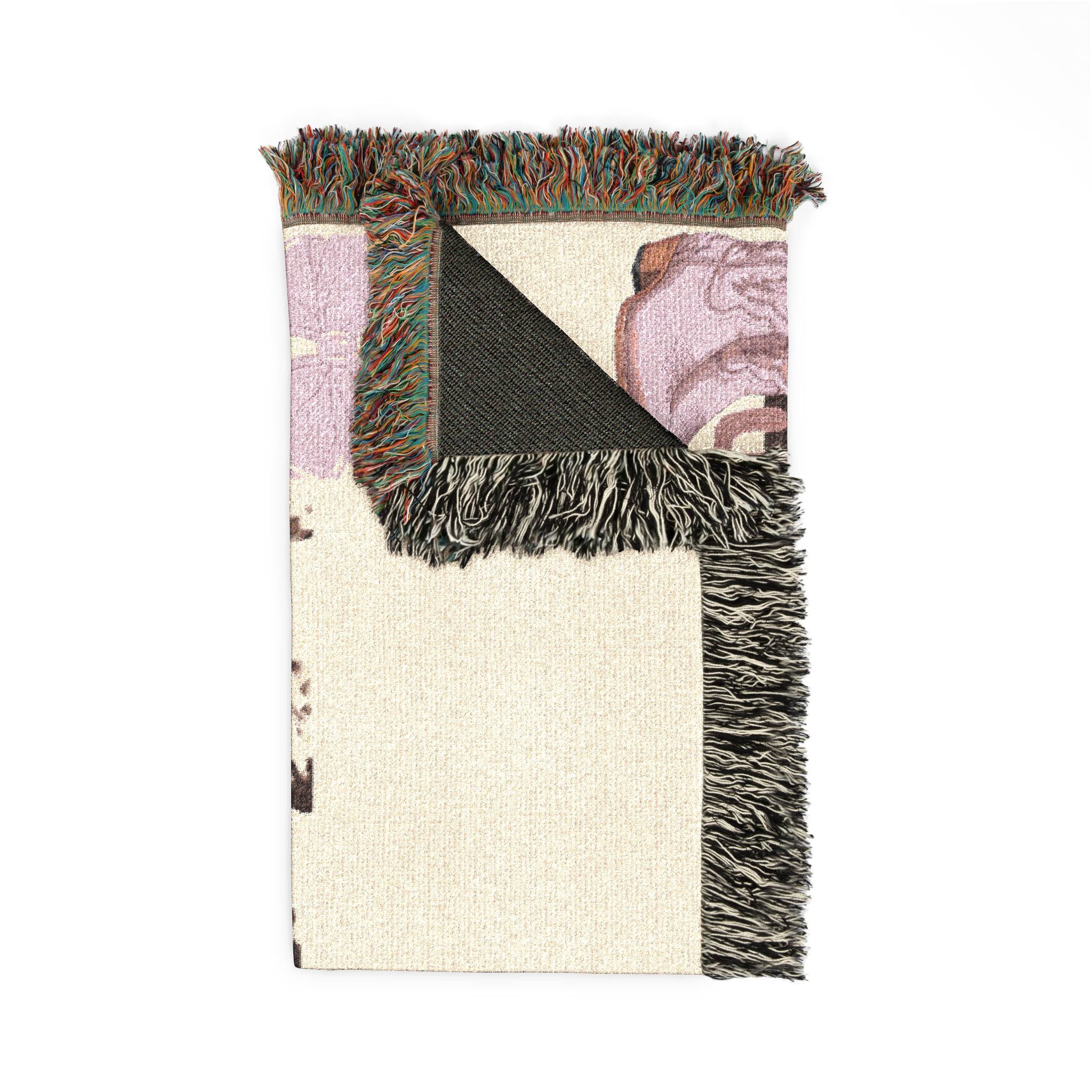Cactus and Cowboy Boots Woven Blanket | Southwestern Desert Pattern