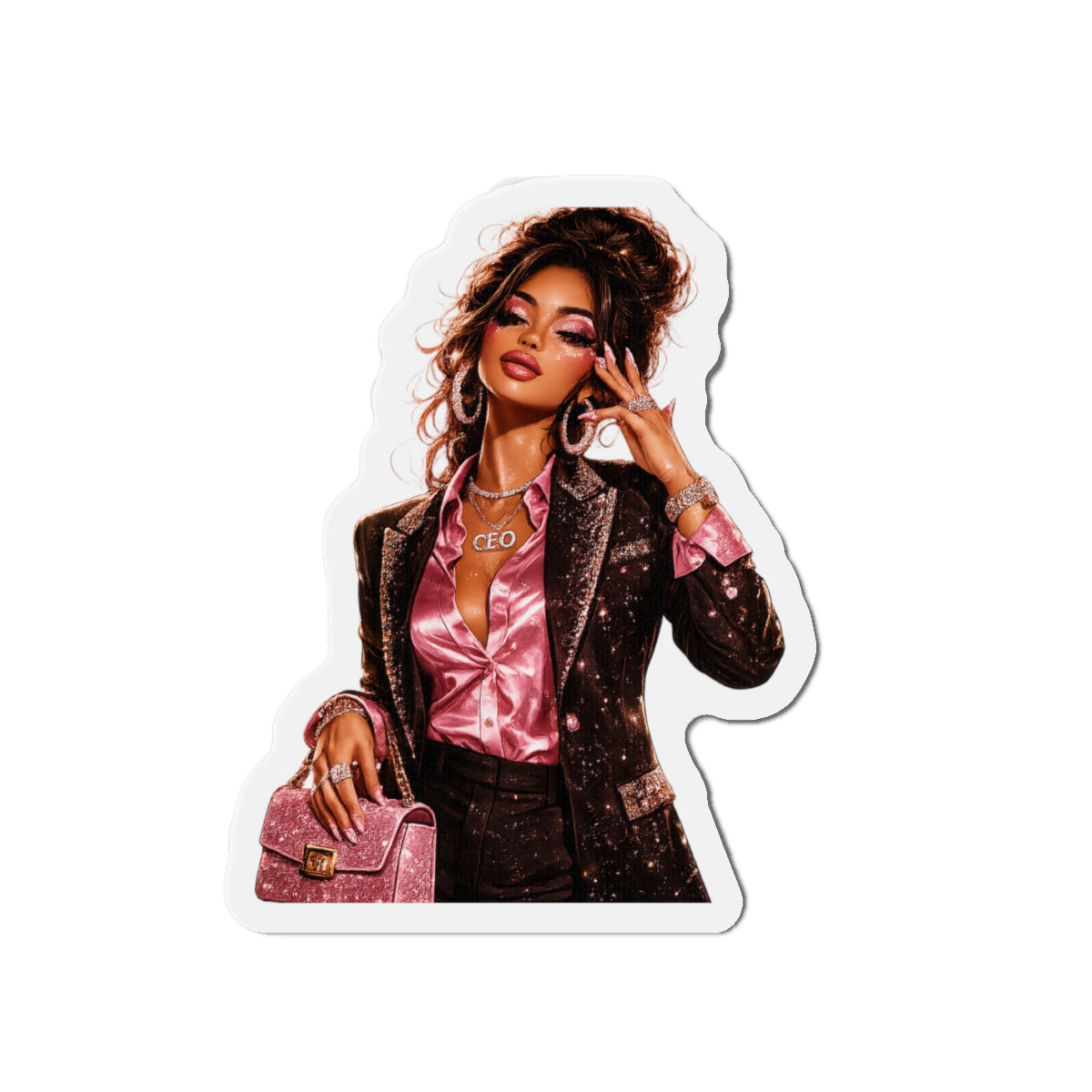 Boss Babe Die-Cut Magnet