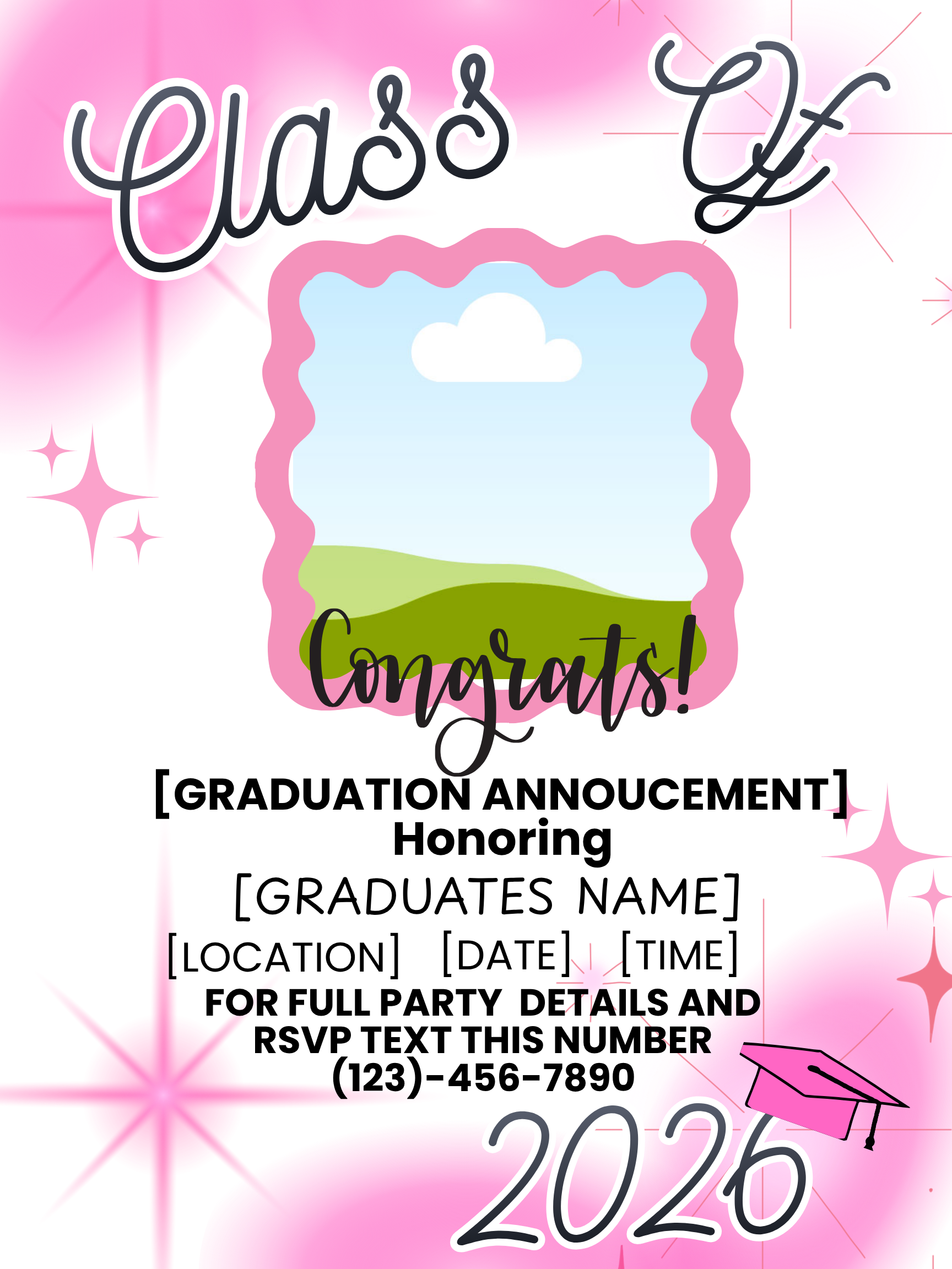 Pastella's "Pink Era" Class Of 2026 Graduation Bundle